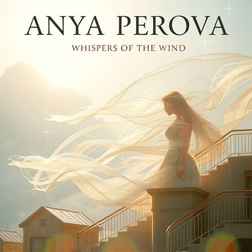 Album cover for 'Whispers of the Wind' by Anya Petrova.